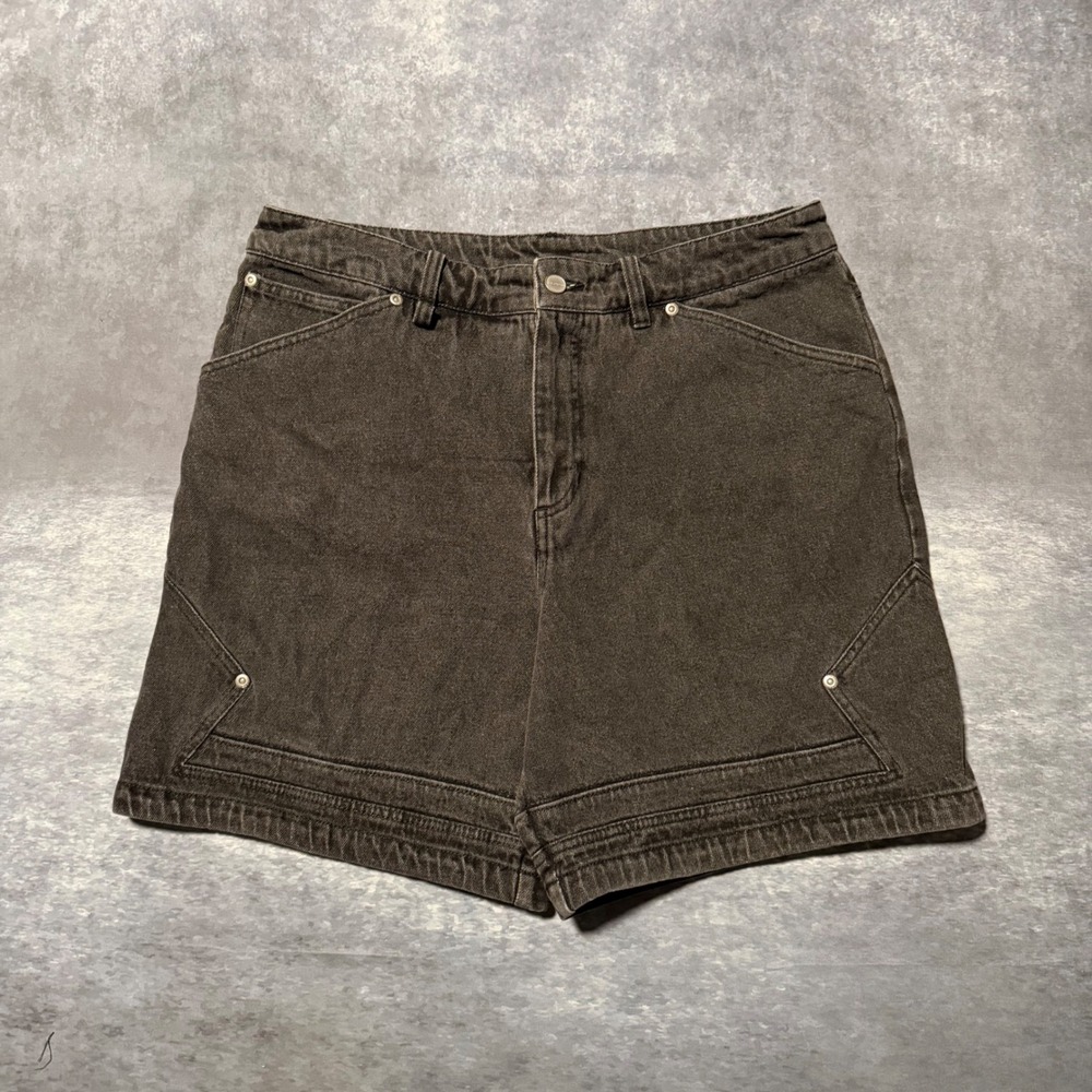 Nike Air Jordan Denim Diamond Shorts Mens 34 Washed Black Panel Jorts HM3959-010